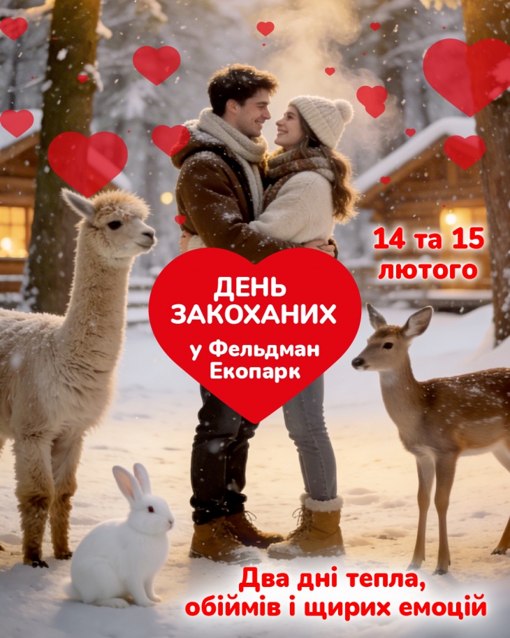 День всех влюбленных в Фельдман Экопарк День всех влюбленных в Фельдман Экопарк