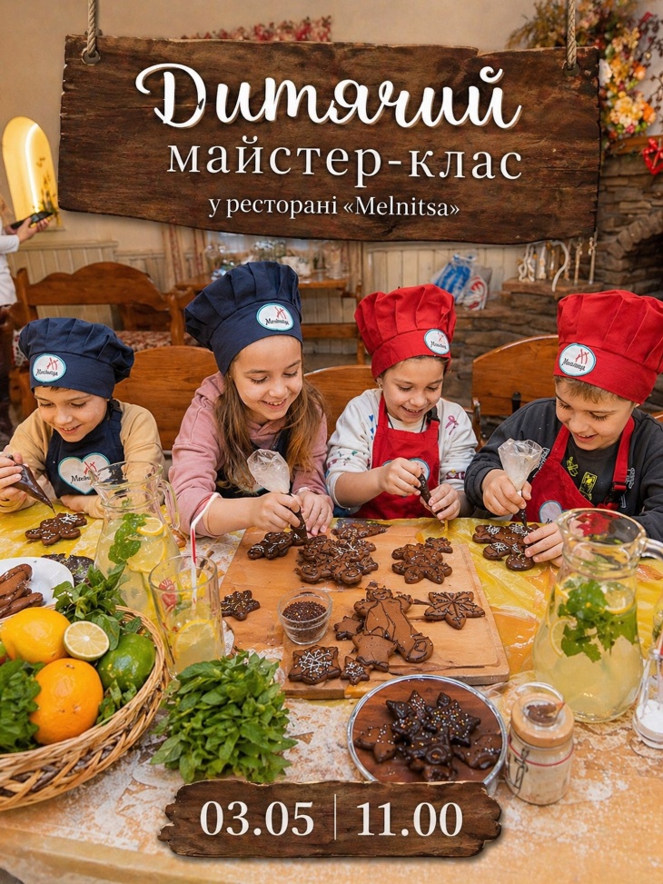 Детский кулинарный мастер-класс в ресторане "Мельница"