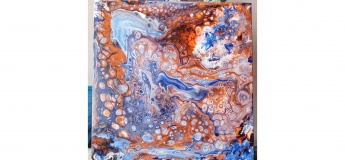 Fluid art - абстрактний живопис. Картина рідким акрилом