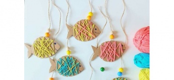 Декор з ниток. Рибки