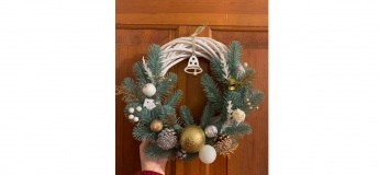 Новогодний венок из лозы