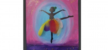 Картина акрилом "Балерина"