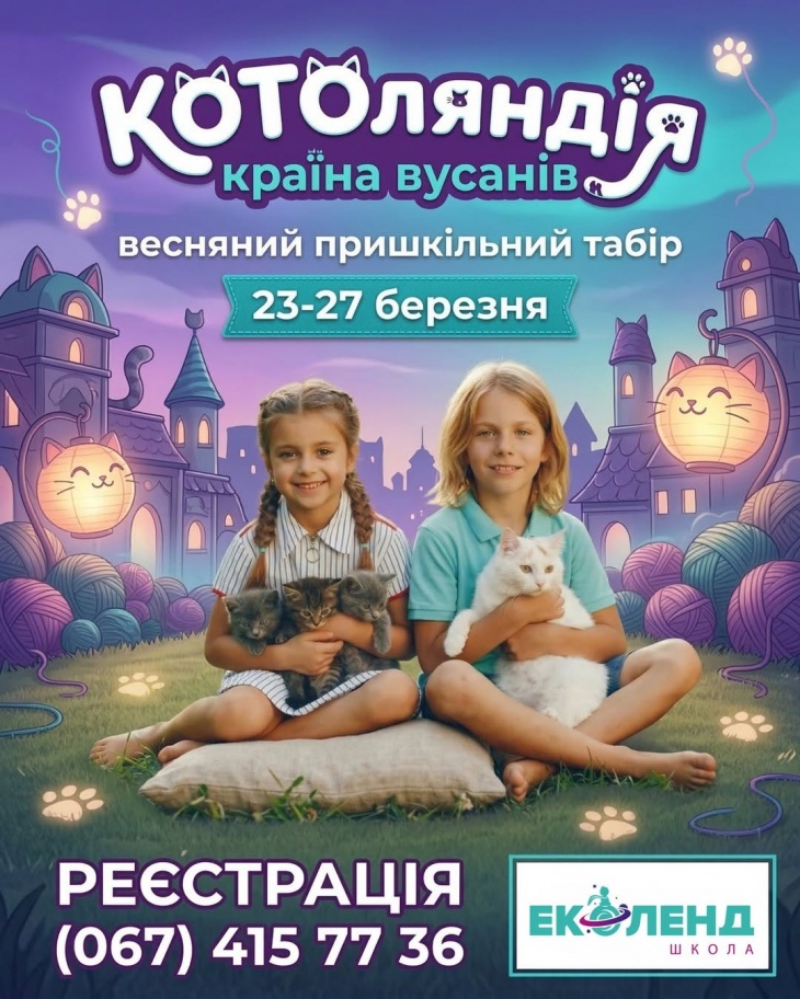 Весняний пришкільний табір “КОТОЛЯНДІЯ: країна вусанів”