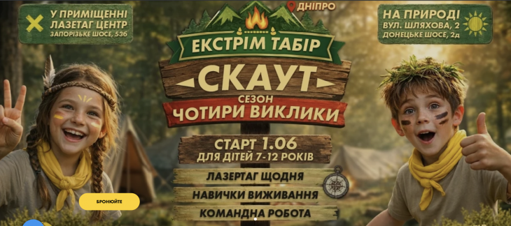 Літній Екстрім- табір СКАУТ