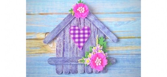 Роспись деревянной подвески, подставки