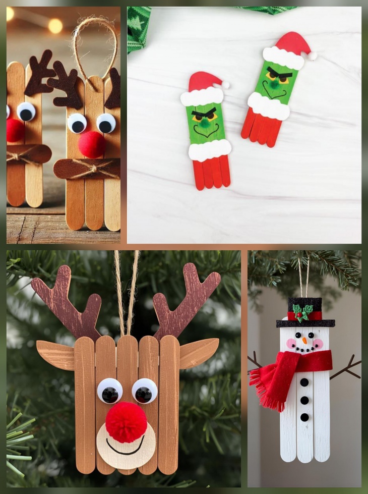 Деревянные фигурки на елку