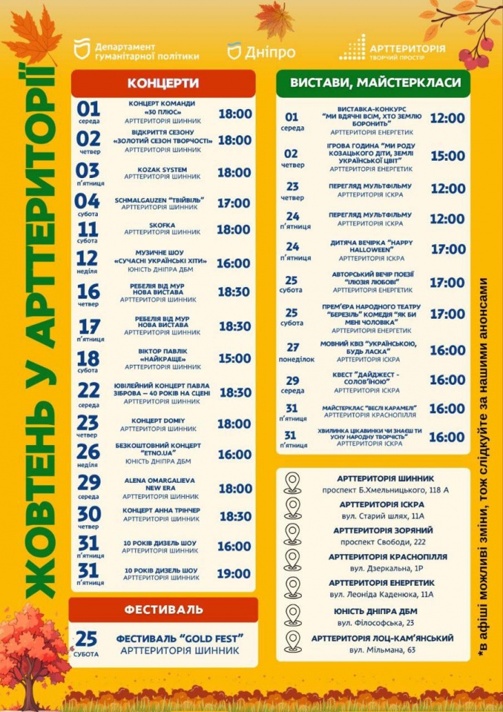 Интересные мероприятия и события в АРТТЕРИТОРИИ