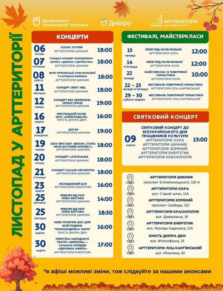 Интересные мероприятия и события в АРТТЕРИТОРИИ