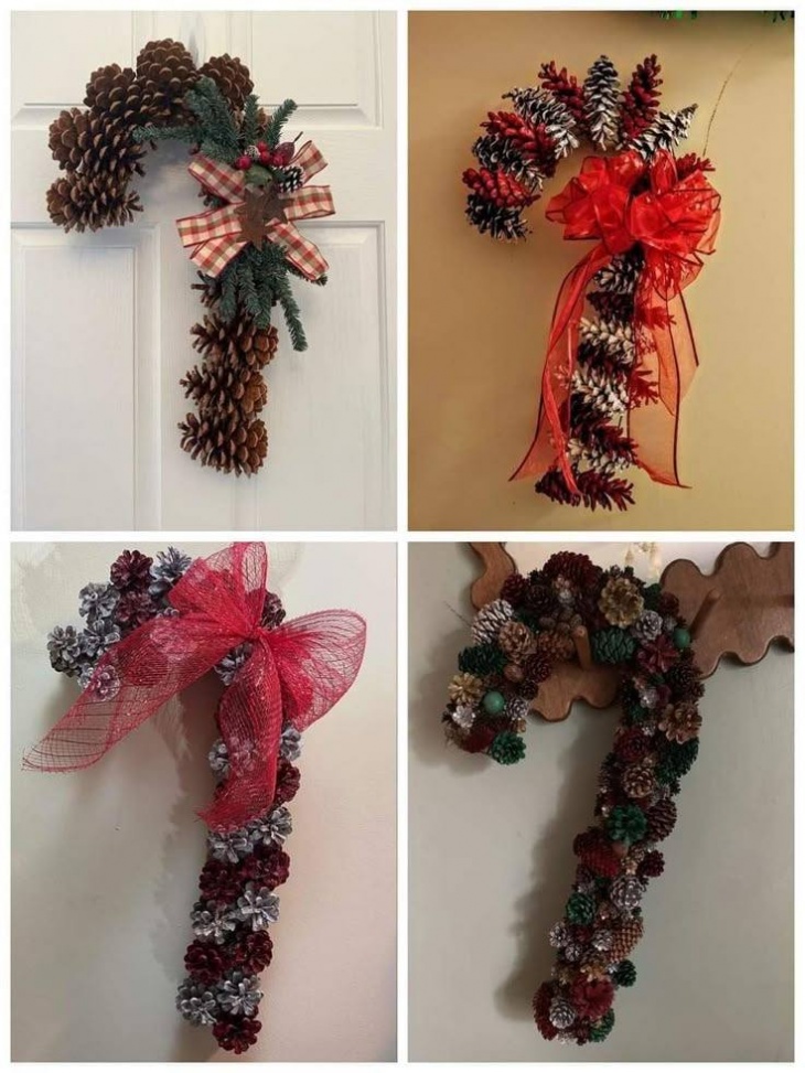 Декор на двері з шишок