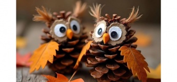 Совята из шишек
