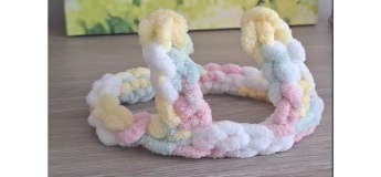 Обруч на голову з пряжі