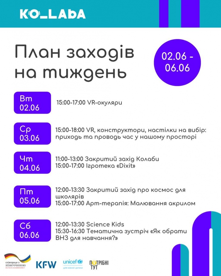 План заходів на тиждень у Ko_Laba План заходів на тиждень у Ko_Laba