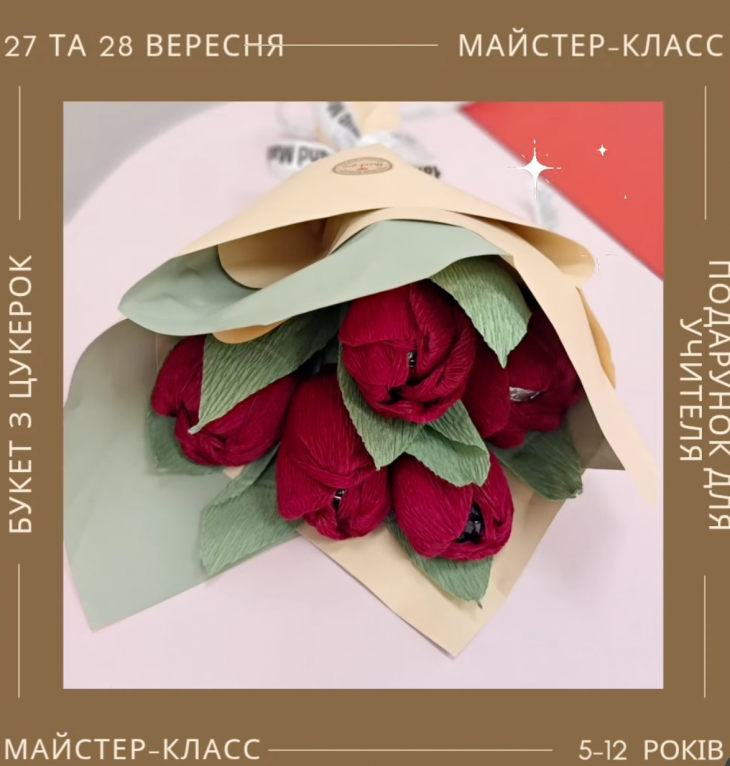 Майстер-клас з  виготовлення квітів з паперу