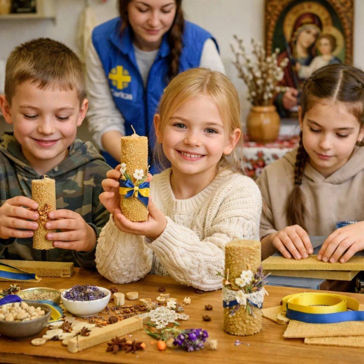 Майстер-клас зі створення Стрітенської свічки для дітей 6-10 років