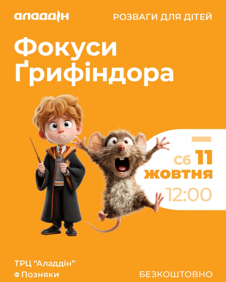 Фокусы Гриффиндора в ТРЦ «Аладдин»