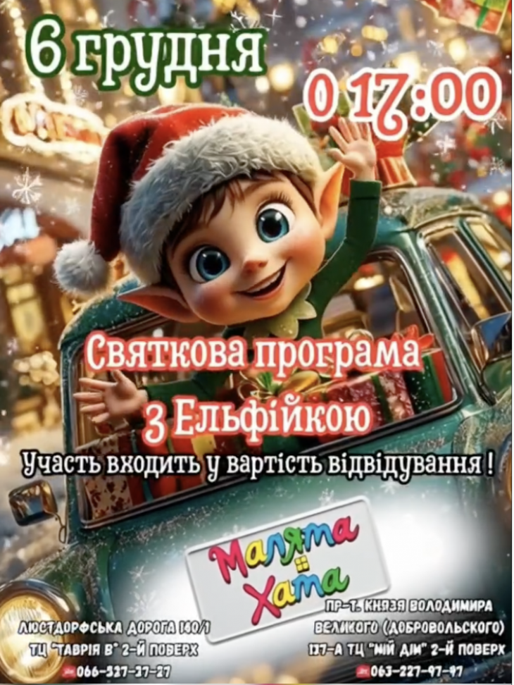 Праздничная программа с Эльфийкой Праздничная программа с Эльфийкой