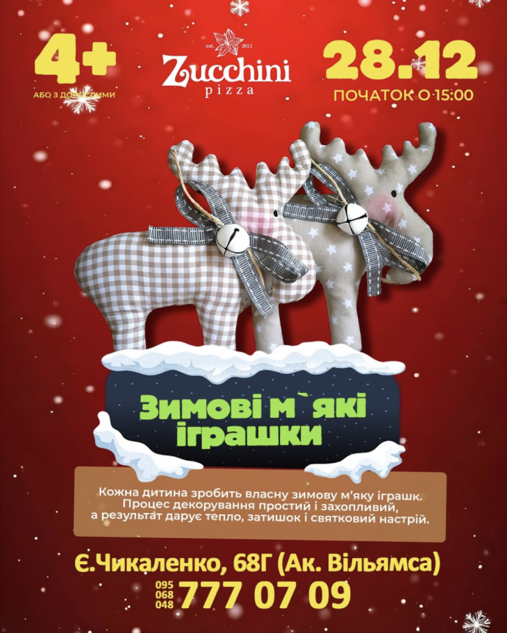 Зимові м’які іграшки у Zucchini
