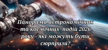 Панорама астрономічних та космічних подій 2026 року