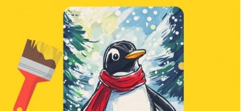 Малювання «Зимовий пінгвін»