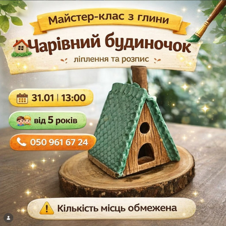 Майстер-клас з ліплення з глини та розпису