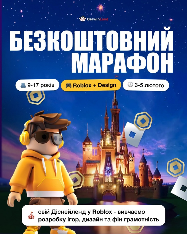 Бесплатный марафон «Создай Диснейленд в Roblox»