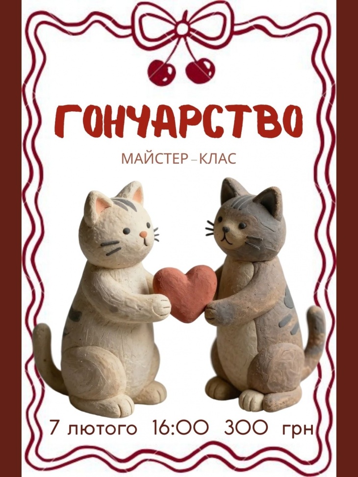 Майстер-клас з гончарства «Закохані котики» Майстер-клас з гончарства «Закохані котики»