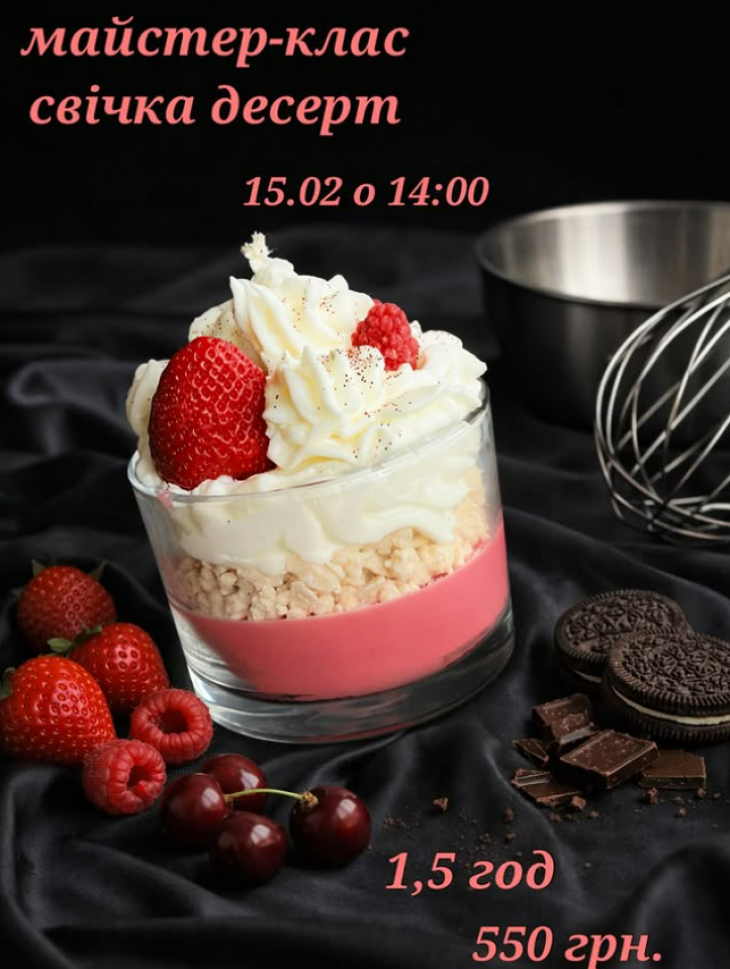Майстер-клас "Свічка-десерт"