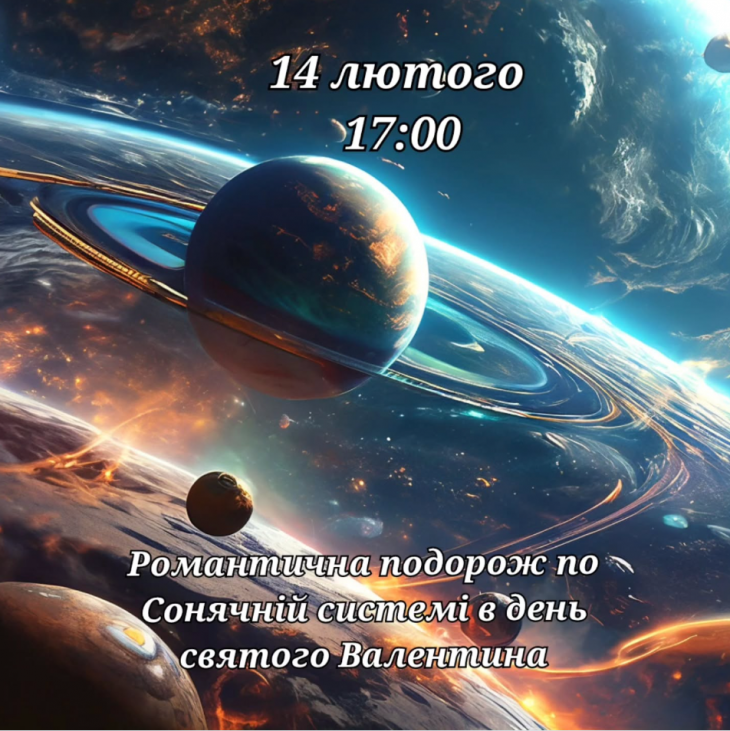 Романтическое путешествие по солнечной системе в День святого Валентина