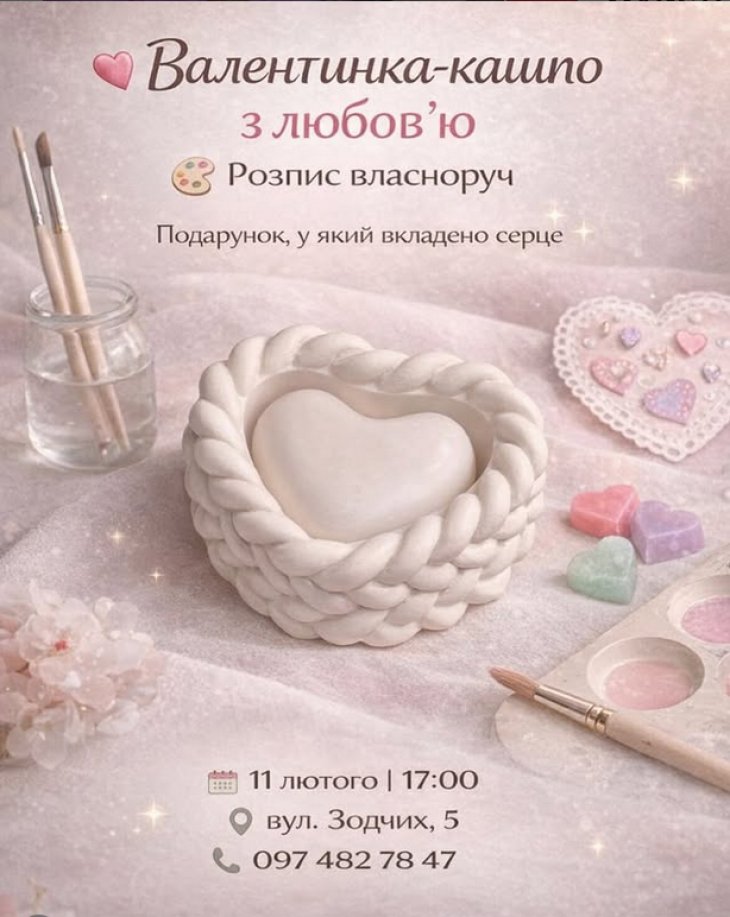 Валентинка-кашпо