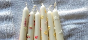 Розпис свічок акриловими фарбами