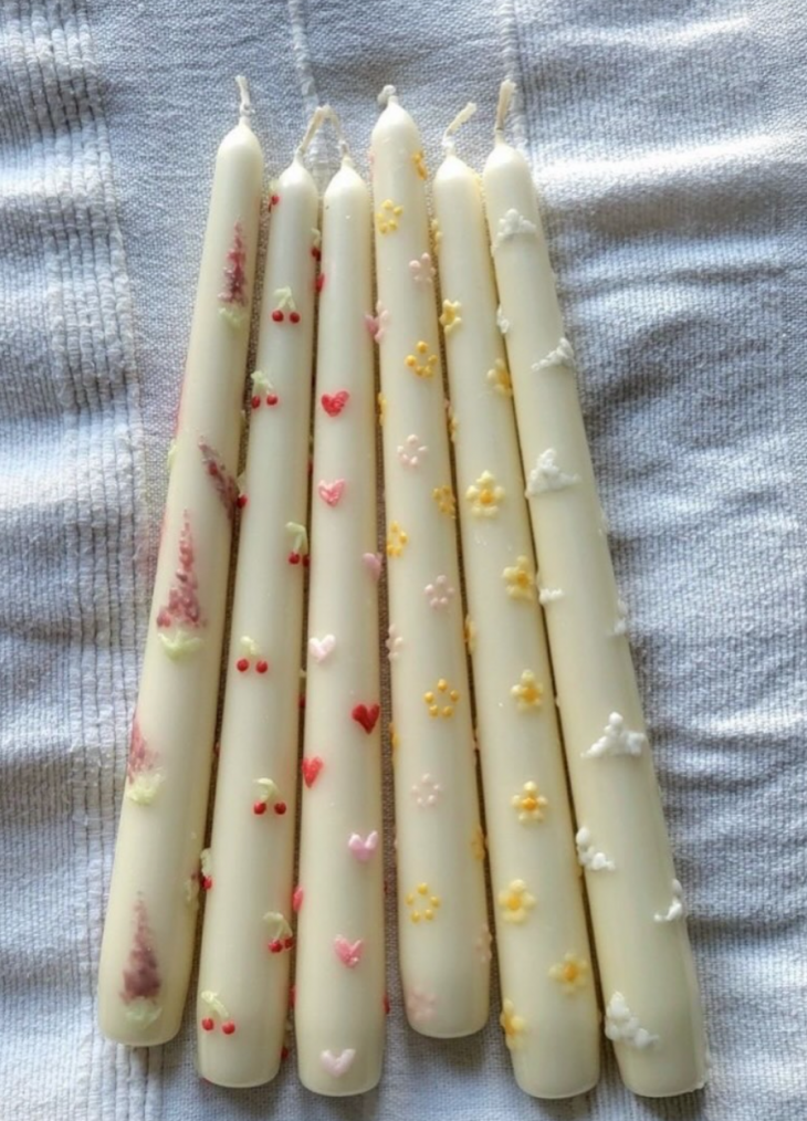 Розпис свічок акриловими фарбами