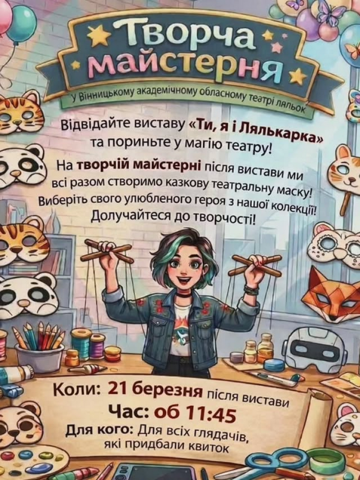 Творча майстерня у театрі ляльок Творча майстерня у театрі ляльок