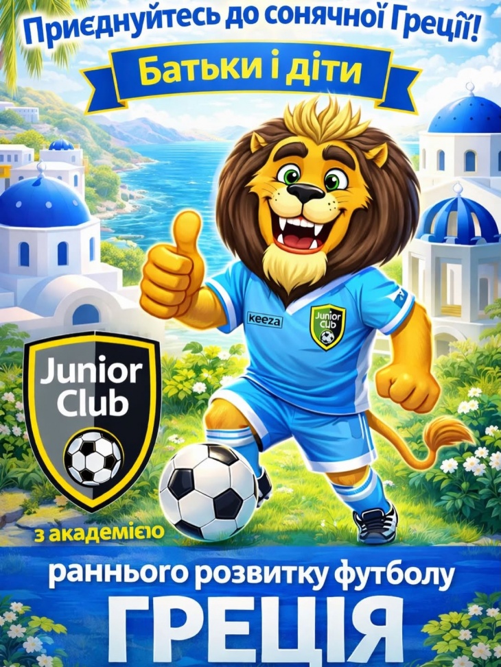 Футбольне літо в Греції з Junior Club Футбольне літо в Греції з Junior Club