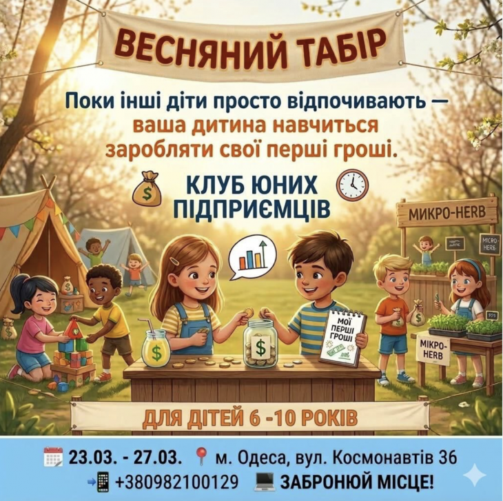 Весенний лагерь "Клуб юных предпринимателей"