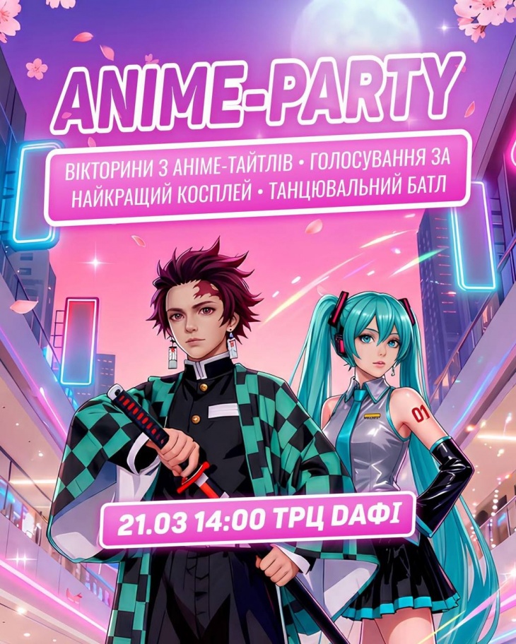 Аніме-party у ТРЦ Dафі!