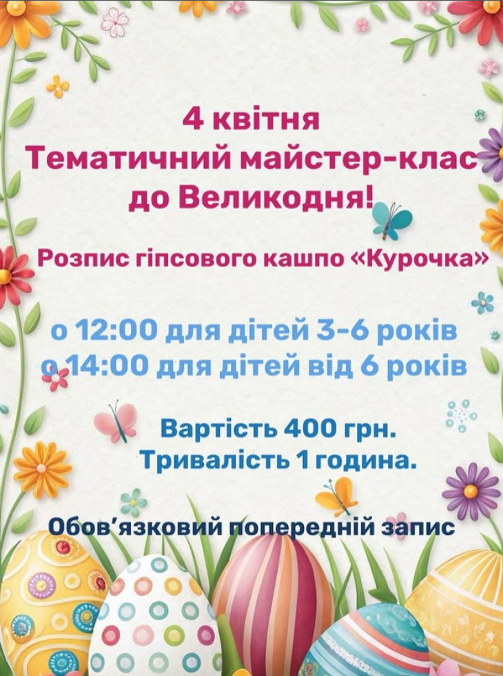 Розпис гіпсового кашпо «Курочка»