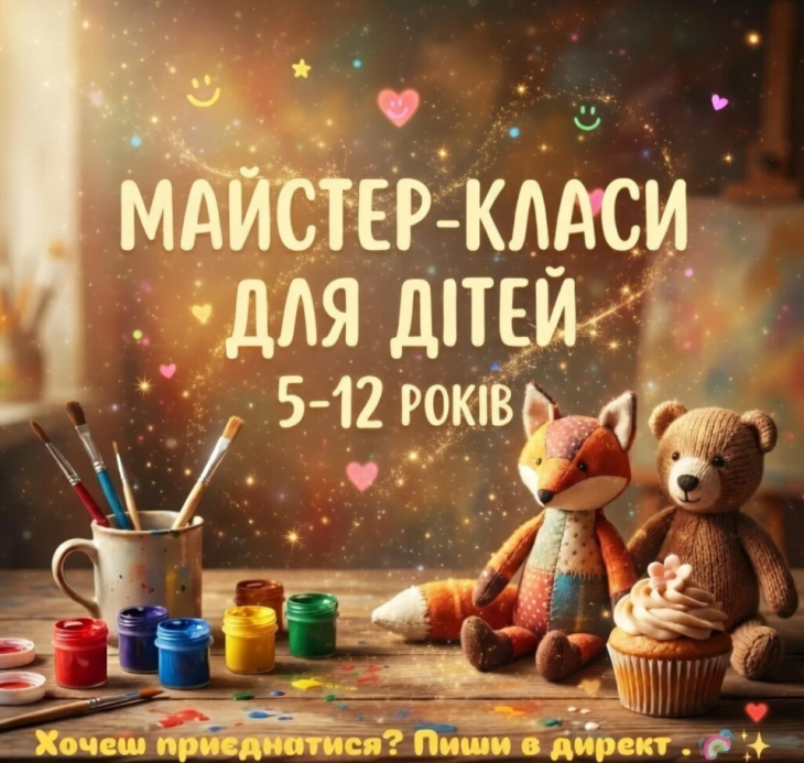 Майстер-класи для дітей 5-12 років