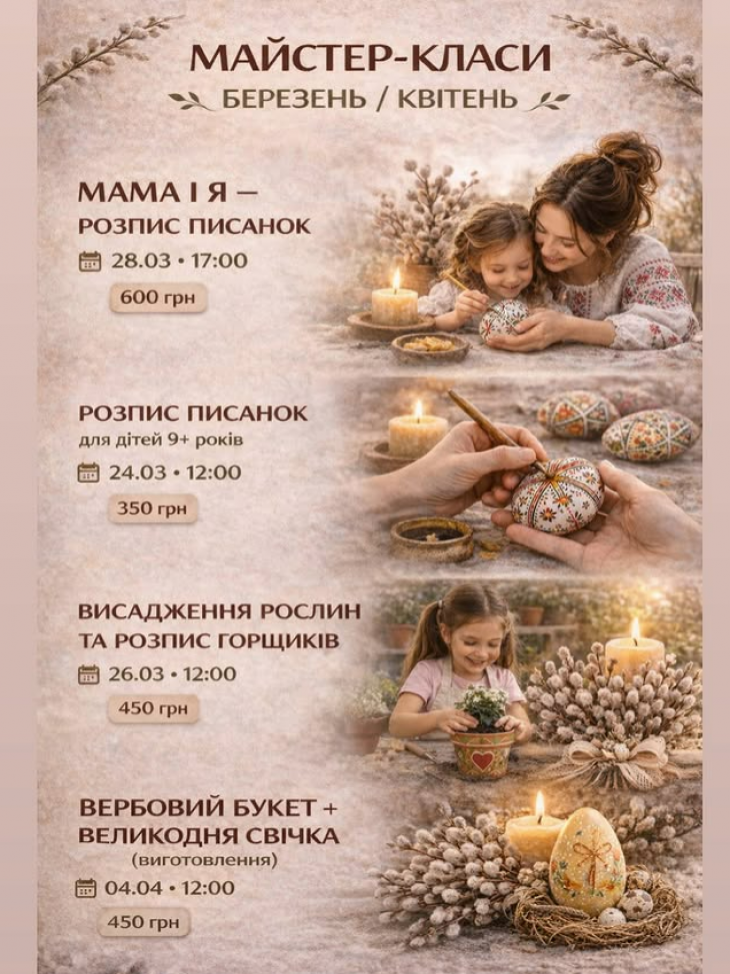 Розклад майстер-класів