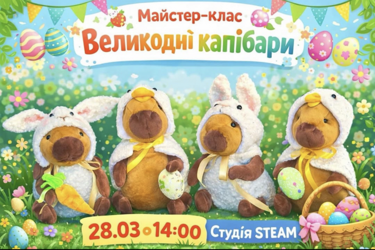 Великодній майстер-клас “Капібари в святкових образах”