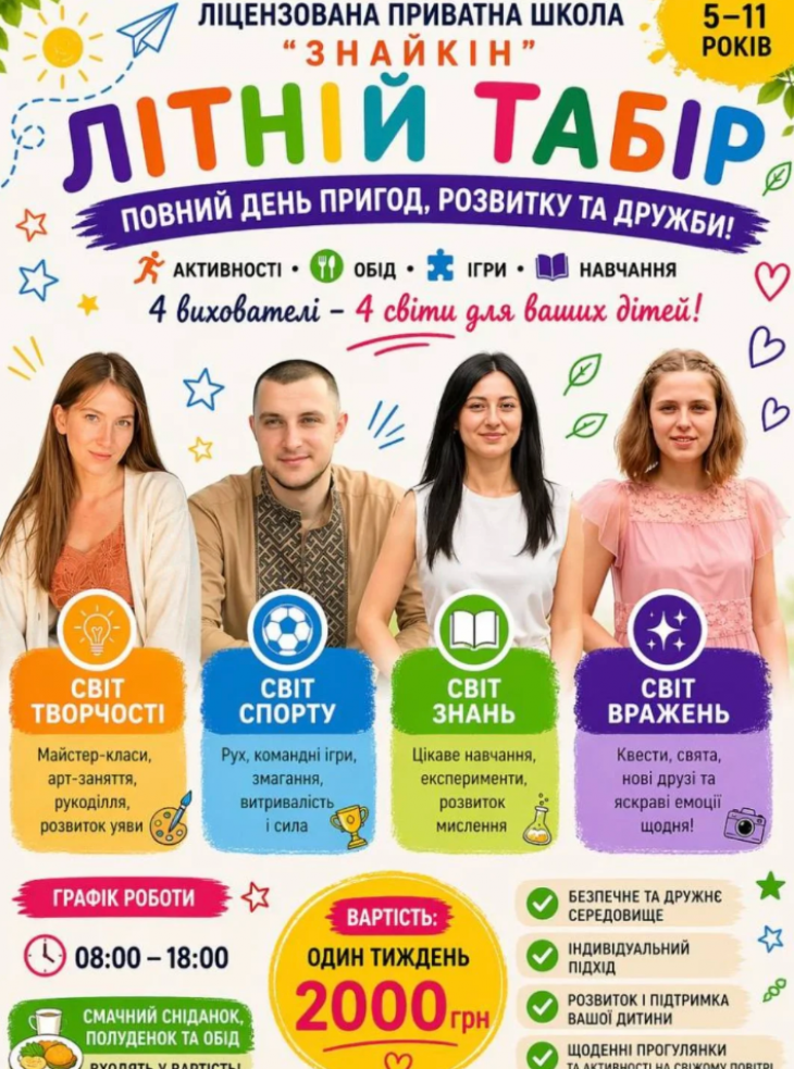 Літній табір денного перебування «Знайка»