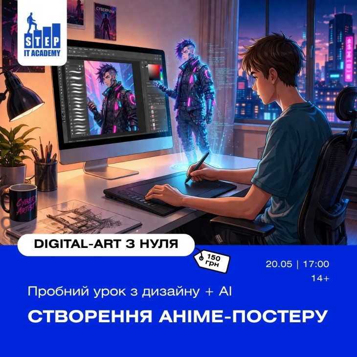 Создание аниме-постера пробный урок