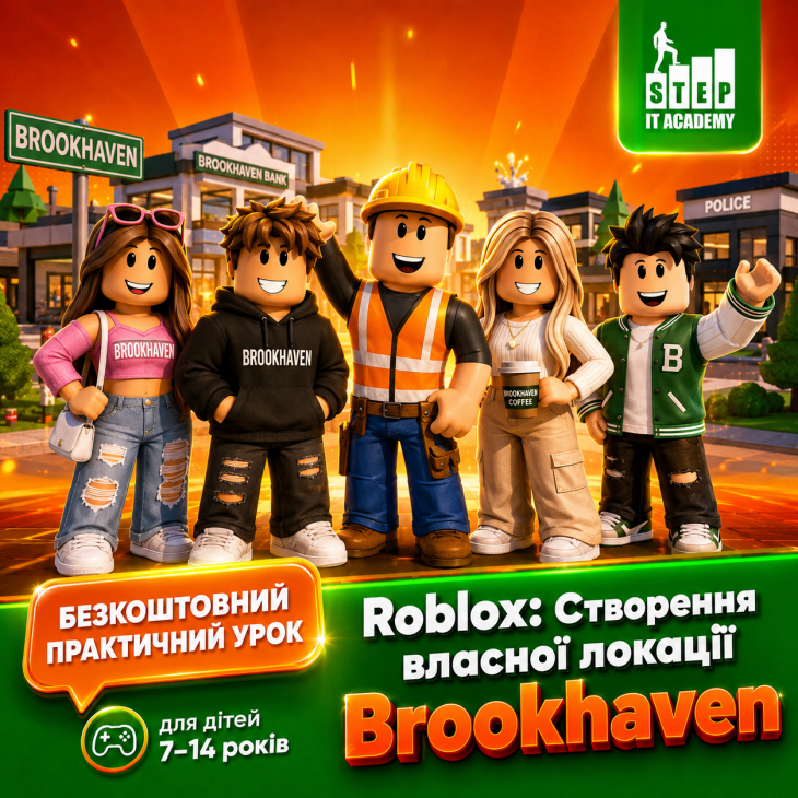 Безкоштовний урок "Roblox: створення власної локації Brookhaven" Безкоштовний урок "Roblox: створення власної локації Brookhaven"