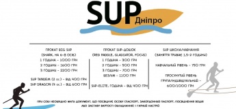 SUP Дніпро. Прокат SUP дошок, каяків, катамаранів