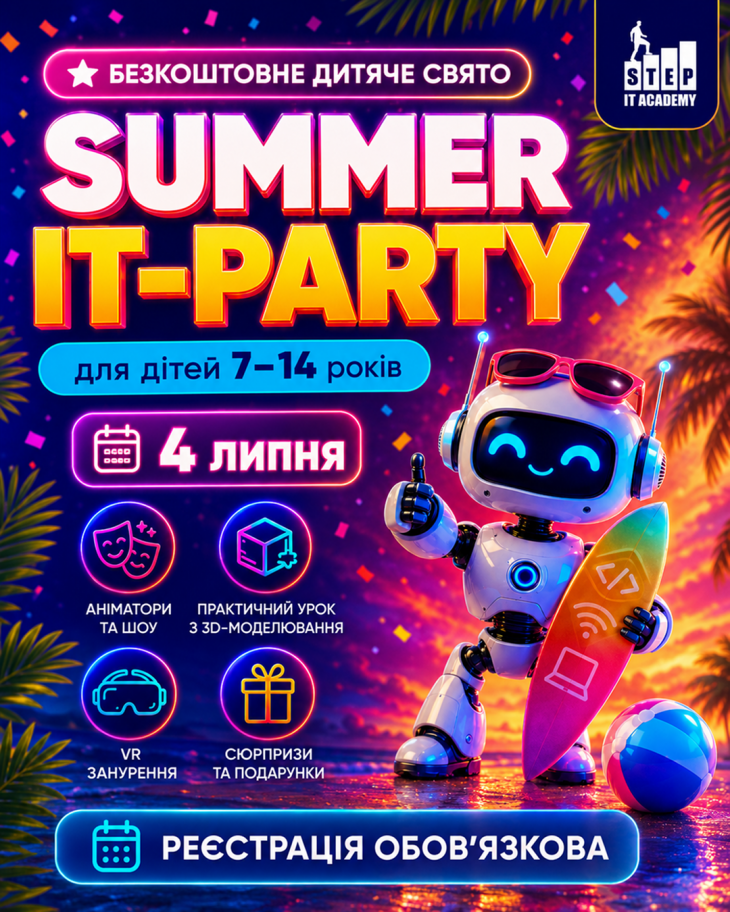 Безкоштовне дитяче свято: "Summer IT-party"