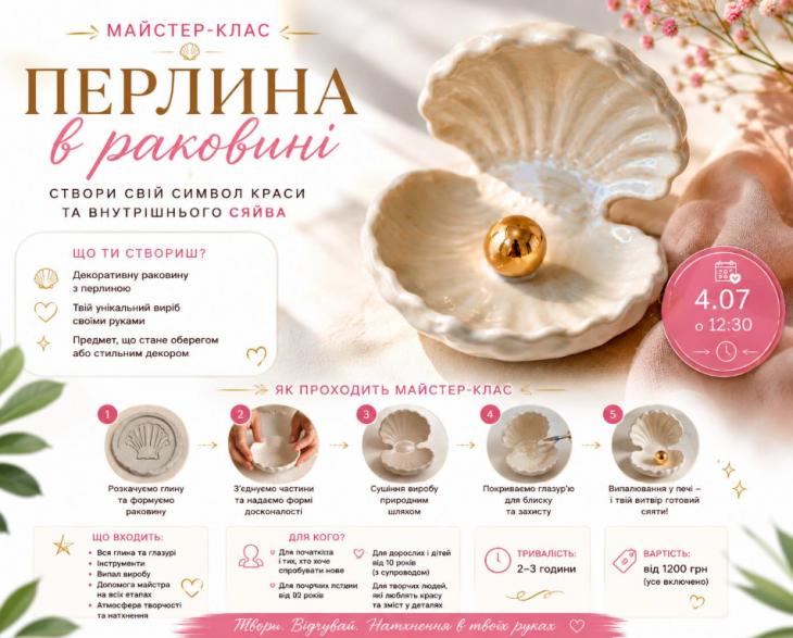 Майстер-клас «Перлина в раковині»