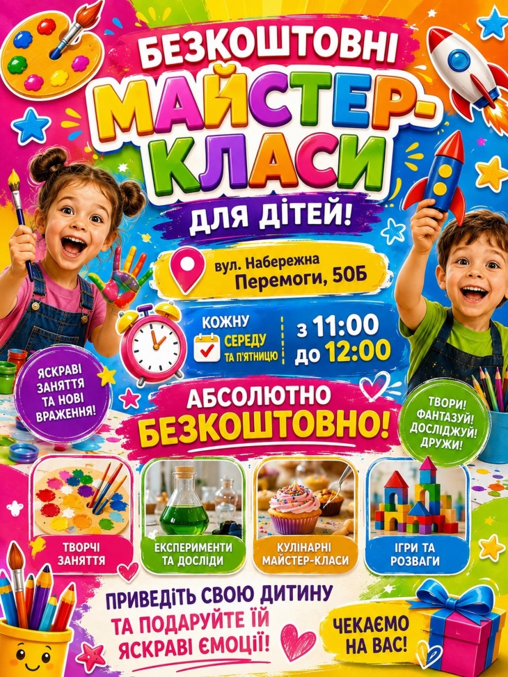 Безкоштовні майстер-класи для дітей в Elfik
