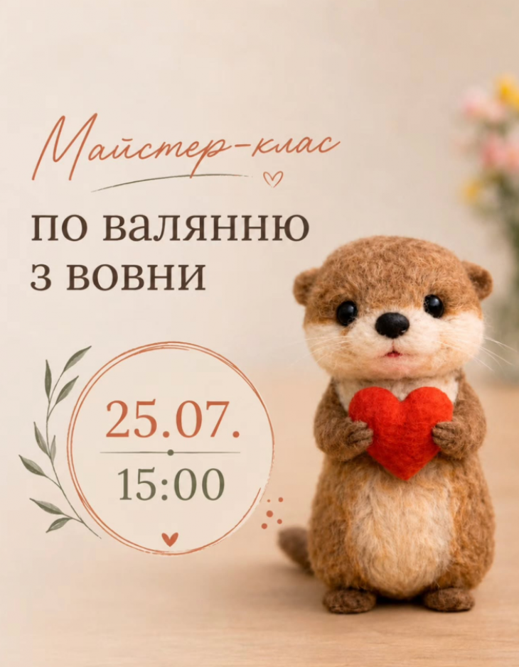 Майстер-клас «Валяння з вовни» Майстер-клас «Валяння з вовни»