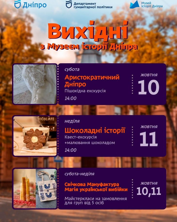 Вихідні з Музеєм історії Дніпра Вихідні з Музеєм історії Дніпра