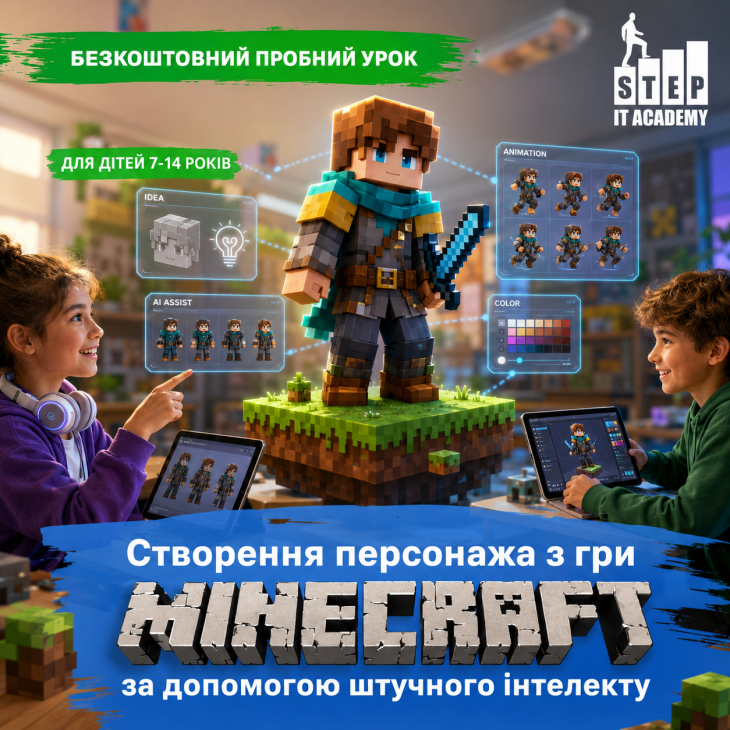 Створення персонажа з Minecraft за допомогою Штучного інтелекту Створення персонажа з Minecraft за допомогою Штучного інтелекту