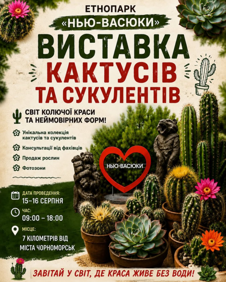 Виставка кактусів та сукулентів у «Нью-Васюках» Виставка кактусів та сукулентів у «Нью-Васюках»